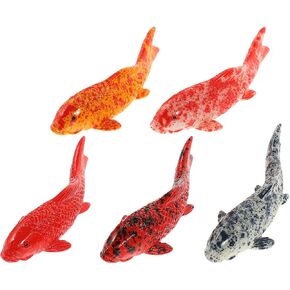 5Pcs Small Fake Koi Fish Decorations for Aquarium Fish Tank Decor Realistic Artificial Ornaments for Home Office Terrarium DIY Miniature Statue in Saudi Arabia