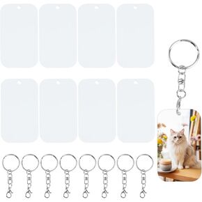 8PCS Sublimation Keychain Blanks, Double Sides DIY Handmade Metal Sublimation Blanks Key Chain, Heat Press Printing Keychains Ideal for DIY Enthusiasts, Birthdays, Holidays and Anniversaries in Kuwait