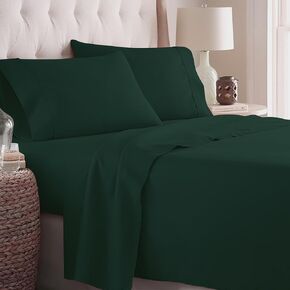 Danjor Linens Full Size Sheets Set - 6 Piece Set Including 4 Pillowcases- Deep Pockets - Breathable, Soft Bed Sheets - Wrinkle Free - Machine Washable - Black Bed Sheets - 6 pc in Saudi Arabia