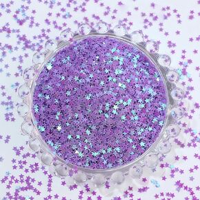 3mm Purple Star Glitter - 50g Bulk Craft Glitter with 6-Grid Storage Box, Holographic Star Sequins for Resin Art, Nail Designs, Slime, DIY Decor & Party Supplies in Saudi Arabia