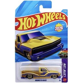 Hot Wheels Bounce 'N Bass [ذهبي وأرجواني] Layin' Low 1/5، 17/250، جديد لعام 2026! لعبة سيارة مصبوبة بمقياس 1:64 in Kuwait