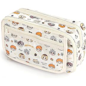 JUTOROSY مقلمة لطيفة، حقيبة أقلام بسحاب (أبيض كابيبالا) in Kuwait