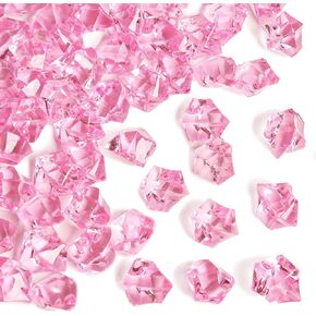 مكعبات ثلج وهمية، 100 قطعة صخور وردية للمزهريات، 17 * 22 ملم ألماس بلاستيكي، مكعبات ثلج بلاستيكية حشو مزهرية للقطع المركزية in Kuwait