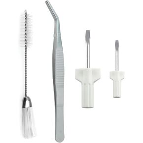 4PCS Cleaning Sewing Machine Tool Lint Brush, Tweezer, Screwdrivers Sewing Machine, Overlock and Serger Service Kit in Kuwait