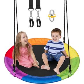 DECORLIFE 2 Pack Heavy Duty Swing Seat Replacement for Kids - 330 lb Weight Capacity, 66" Coated Chains with Locked Buckles, Outdoor Swing Set Accessories for Playground & Backyard (Blue) in Saudi Arabia