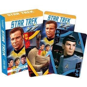 أوراق لعب AQUARIUS Star Trek Cast - مجموعة بطاقات تحمل طابع Star Trek لألعاب البطاقات المفضلة لديك - بضائع ومقتنيات Star Trek المرخصة رسميًا - حجم البوكر مع لمسة نهائية من الكتان in Kuwait