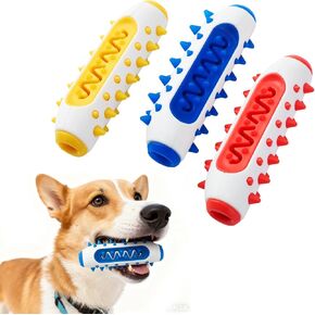 3 Pack Dog Chew Toys for Small and Medium Dogs - Toothbrush Stick for Teeth Cleaning, Durable & Long Lasting Dog Toys to Keep Dogs Busy in Kuwait