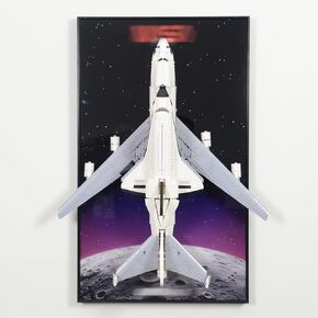 لوحة حائط عرض WETCEAOM متوافقة مع Lego Icons Shuttle Carrier Aircraft 10360، لوحة فنية جدارية متوافقة مع محبي إطار عرض Lego Car Wall Mount F1، الحجم: 19.68 × 31.49 بوصة (النموذج غير متضمن!) in Kuwait