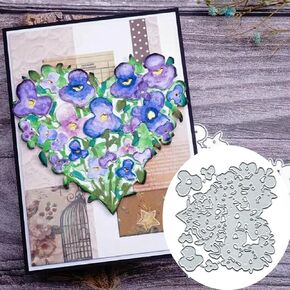 Valentine's Day Love Floral Heart Flowers Metal Die Cuts,Valentine's Heart Cutting Dies Cut Stencils for DIY Scrapbooking Album Decorative Embossing Paper Dies Card Making in Kuwait