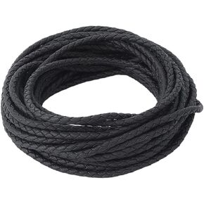 GORGECRAFT 10m PU Braided Leather Cords 4mm Round Leather Strings Gold Bolo Tie Necklace Cords Metallic Braiding Strips Leatherette Rope Beading Threads for Bracelet Choker Jewelry Making DIY Crafts in Kuwait