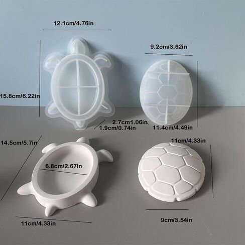 Turtle Box Resin Mold with Lid, 3D Sea Animal Storage Container Mold, Turtle Shaped Tray Jewelry Box Silicone Molds for Resins, Epoxy Resin, Gypsum, Clay, DIY Craft Home Decor, Candy Jar in Saudi Arabia