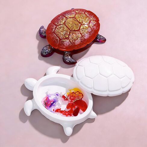 Turtle Box Resin Mold with Lid, 3D Sea Animal Storage Container Mold, Turtle Shaped Tray Jewelry Box Silicone Molds for Resins, Epoxy Resin, Gypsum, Clay, DIY Craft Home Decor, Candy Jar in Saudi Arabia