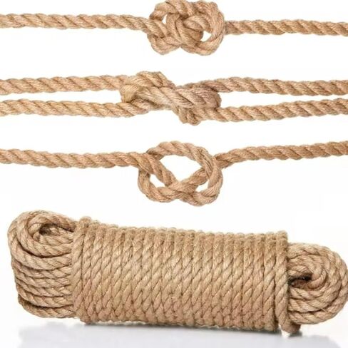 1Roll 2M Natural Vintage Jute Rope String 10mm Hemp Twisted Cord Macrame String Pet Scratching Handmade DIY Craft Decoration in Saudi Arabia