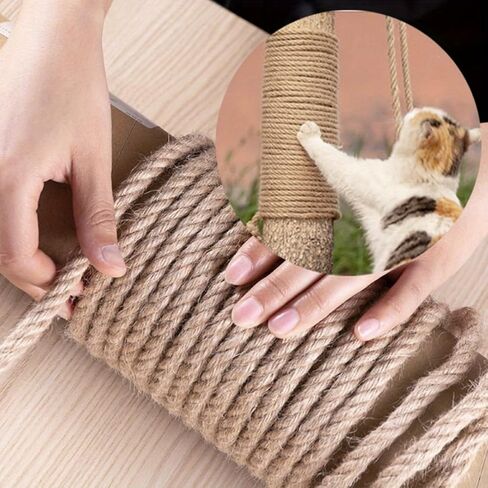 1Roll 2M Natural Vintage Jute Rope String 10mm Hemp Twisted Cord Macrame String Pet Scratching Handmade DIY Craft Decoration in Saudi Arabia