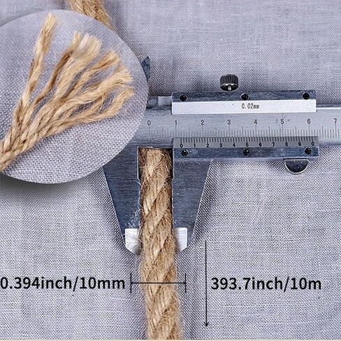 1Roll 2M Natural Vintage Jute Rope String 10mm Hemp Twisted Cord Macrame String Pet Scratching Handmade DIY Craft Decoration in Saudi Arabia