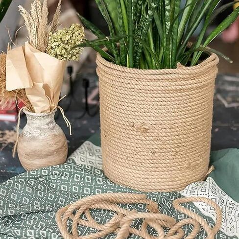 1Roll 2M Natural Vintage Jute Rope String 10mm Hemp Twisted Cord Macrame String Pet Scratching Handmade DIY Craft Decoration in Saudi Arabia