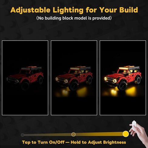 Kyglaring Light Kit Compatible with Lego Ford Bronco SUV 42213 Building Set - Upgraded Headlights & Touch Control (Lights Only, Model Not Included) in Saudi Arabia