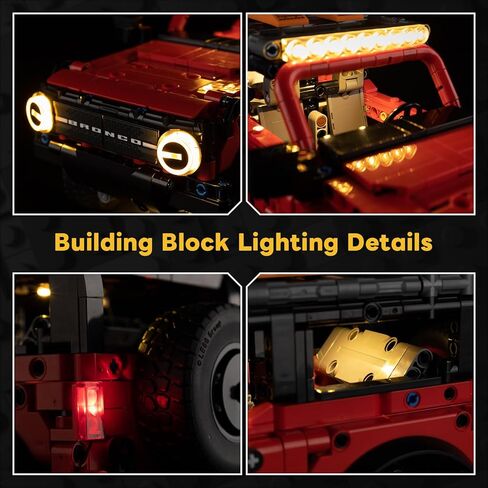Kyglaring Light Kit Compatible with Lego Ford Bronco SUV 42213 Building Set - Upgraded Headlights & Touch Control (Lights Only, Model Not Included) in Saudi Arabia