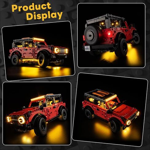 Kyglaring Light Kit Compatible with Lego Ford Bronco SUV 42213 Building Set - Upgraded Headlights & Touch Control (Lights Only, Model Not Included) in Saudi Arabia