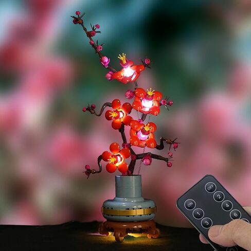 طقم إضاءة LED RC من أجل Lego 10369 Icons Plum Blossom Flower Décor، مجموعة إضاءة توصيل USB متوافقة مع Lego 10369 (أضواء فقط، لا توجد نماذج Lego) (10369) in Saudi Arabia