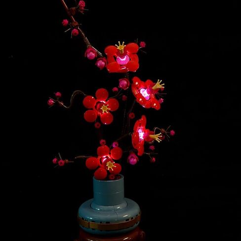 طقم إضاءة LED RC من أجل Lego 10369 Icons Plum Blossom Flower Décor، مجموعة إضاءة توصيل USB متوافقة مع Lego 10369 (أضواء فقط، لا توجد نماذج Lego) (10369) in Saudi Arabia