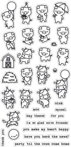 Various Cows Pigs Clear Stamp for Card Making Party'till The Cows Come Home for You Words Stamp for Paper Crafting Handmade Crafts Scrapbooking Supplies Photo Album Decor in Saudi Arabia