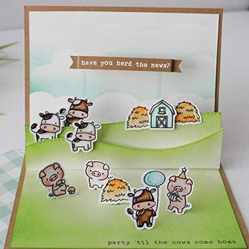 Various Cows Pigs Clear Stamp for Card Making Party'till The Cows Come Home for You Words Stamp for Paper Crafting Handmade Crafts Scrapbooking Supplies Photo Album Decor in Saudi Arabia