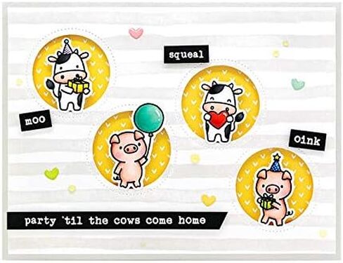 Various Cows Pigs Clear Stamp for Card Making Party'till The Cows Come Home for You Words Stamp for Paper Crafting Handmade Crafts Scrapbooking Supplies Photo Album Decor in Saudi Arabia