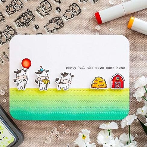 Various Cows Pigs Clear Stamp for Card Making Party'till The Cows Come Home for You Words Stamp for Paper Crafting Handmade Crafts Scrapbooking Supplies Photo Album Decor in Saudi Arabia