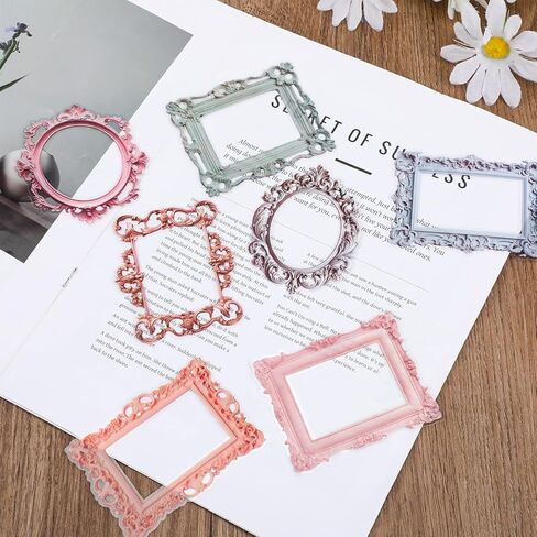 40 Pcs Junk Journal Stickers Scrapbook Embellishments Window Frame Lace Frames Scrapbook Paper Scrapbooks Frames Vintage Hollow Embossed Photo Materials for Scrapbooking Supplies Journal Crafts Album in Saudi Arabia
