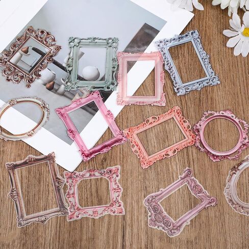 40 Pcs Junk Journal Stickers Scrapbook Embellishments Window Frame Lace Frames Scrapbook Paper Scrapbooks Frames Vintage Hollow Embossed Photo Materials for Scrapbooking Supplies Journal Crafts Album in Saudi Arabia