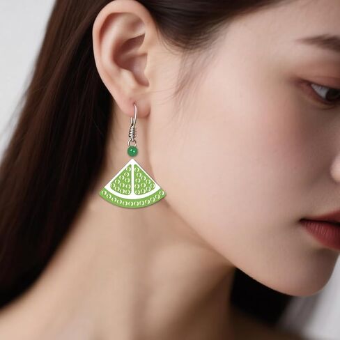 beinkmake 12Pairs Diamond Painted Earrings Making Kit Lemon Diamond Art Earring Set Fruit 5D DIY Acrylic Diamond Earrings for Adults Craft Party Festival Gifts in Kuwait