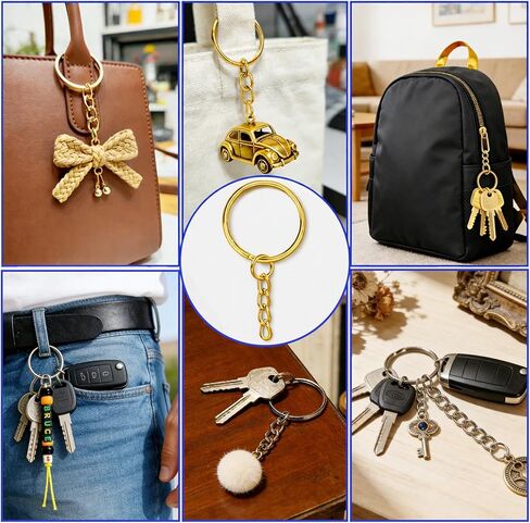 672PCS Keychain Making Kit, Metal Swivel Snap Hooks with Key Rings, Lobster Claw Clasps, Extender Chains and Jump Rings, Premium DIY Kit for Craft, Purse Making Supplies in Saudi Arabia