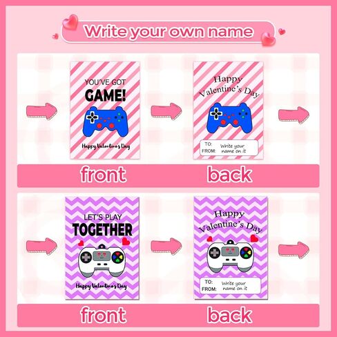 24 حزمة من بطاقات عيد الحب مع سلاسل مفاتيح لألعاب الفيديو الممتعة لهدايا تبادل الفصول الدراسية للأطفال، 8 تصميمات لسلاسل مفاتيح عيد الحب وبطاقات التشجيع، هدايا للحفلات المدرسية، ألعاب حشو in Kuwait