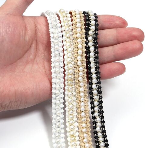 Elegant Lace Trim Ribbon 2Yard / 183cm Length for DIY Craft Decoration on Jackets Shoes Bags Hats Accessories (#4) in Saudi Arabia
