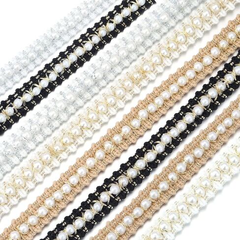 Elegant Lace Trim Ribbon 2Yard / 183cm Length for DIY Craft Decoration on Jackets Shoes Bags Hats Accessories (#4) in Saudi Arabia