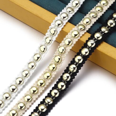 Elegant Lace Trim Ribbon 2Yard / 183cm Length for DIY Craft Decoration on Jackets Shoes Bags Hats Accessories (#4) in Saudi Arabia