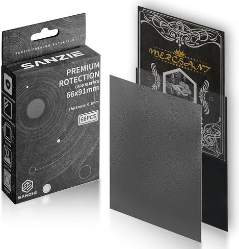 SANZIE Card Sleeves Matte Card Sleeve Deck Card Protector Sleeves Trading Card Sleeve Fit for MTG, TCG, PTCG and Trading Cards 68 Count (Deep Gray) in Saudi Arabia