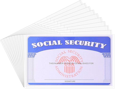 10 PCS PVC Card Protector Social Security Waterproof Sleeve for ID Credit Cards and Bank Cards Mal Design in Saudi Arabia