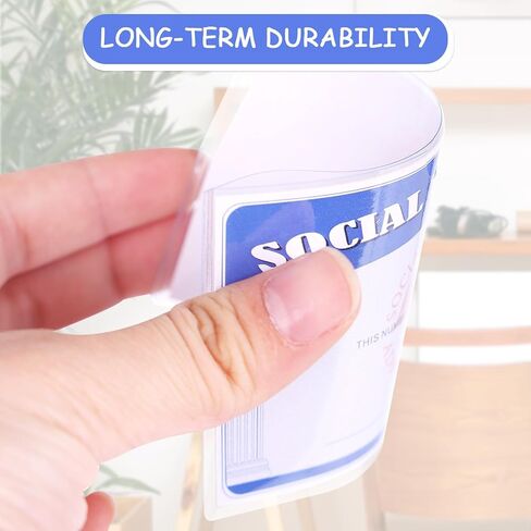 10 PCS PVC Card Protector Social Security Waterproof Sleeve for ID Credit Cards and Bank Cards Mal Design in Saudi Arabia
