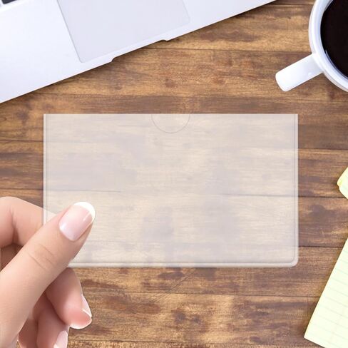 10 PCS PVC Card Protector Social Security Waterproof Sleeve for ID Credit Cards and Bank Cards Mal Design in Saudi Arabia