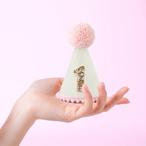 1st Birthday Hat for Baby Girls First Birthday Neutral Party Hat for Cake Smash Prop Party Outfit Decorations in Saudi Arabia