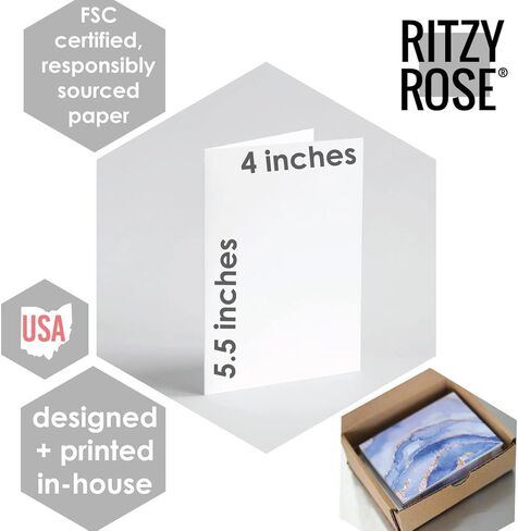 Ritzy Rose 24 Starry Night Celestial Cards in 12 Ethereal Designs + Envelopes in Kuwait