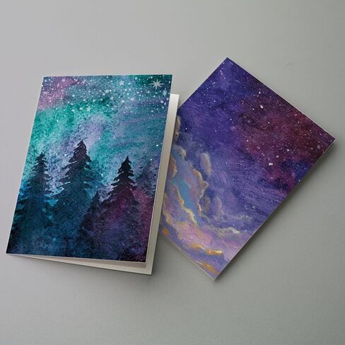Ritzy Rose 24 Starry Night Celestial Cards in 12 Ethereal Designs + Envelopes in Kuwait
