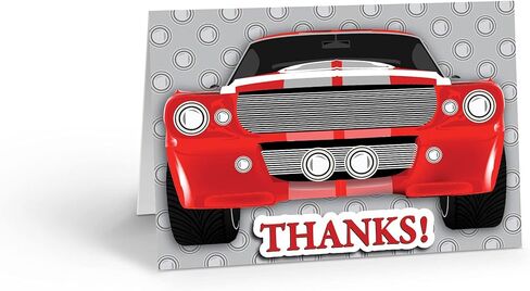 Stonehouse Collection | Personalized Muscle Car Thank You Note Card | 24 Custom Boxed Car Cards & Envelopes (Personalized) in Saudi Arabia