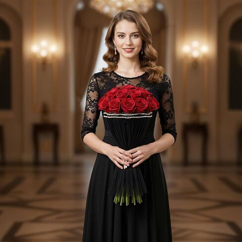 APLZGMG 8 Yards Black Flower Wrapping Mesh Paper with Pearl Edge, Wrinkled Wavy Translucent Net Yarn Bouquet Packaging for Florist Supplies, Wedding, Valentine’s Day, Mother’s Day & DIY Gift Decor in Saudi Arabia