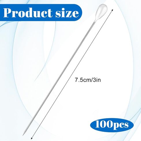 100 PCS Pearl Head Pins, 3 Inch Corsage Boutonniere Pins Straight Pin with Pearl Heads White Pearlized Ball Decorative Pin for Quilting Sewing Pinning Quilt Jewelry Making DIY Craft Flower Decoration in Kuwait