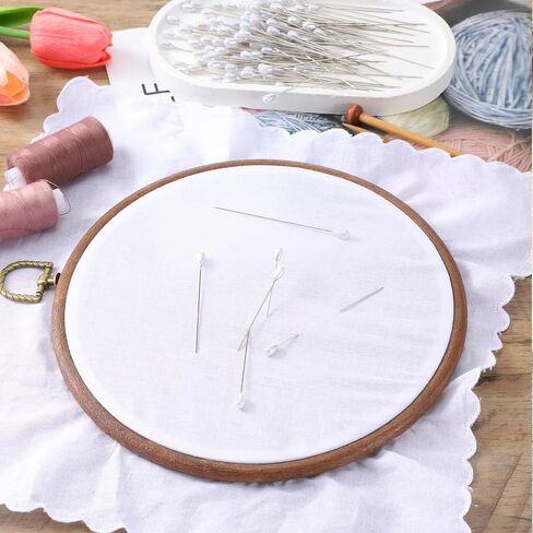 100 PCS Pearl Head Pins, 3 Inch Corsage Boutonniere Pins Straight Pin with Pearl Heads White Pearlized Ball Decorative Pin for Quilting Sewing Pinning Quilt Jewelry Making DIY Craft Flower Decoration in Kuwait