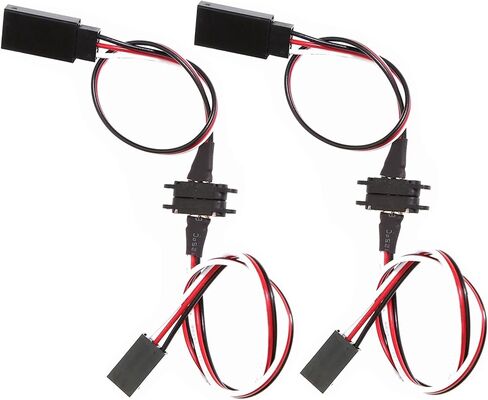 2Pack RC Magnetic Snap-On Jr Extension Cable 3Pin 13" Length RC LED lamp Group Magnetic Suction Extension Wires for 1/10 1/8 RC Crawler Buggy Truck Car Boat Airplane Drones Helicopter in Saudi Arabia