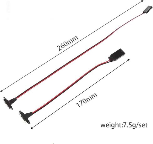 2Pack RC Magnetic Snap-On Jr Extension Cable 3Pin 13" Length RC LED lamp Group Magnetic Suction Extension Wires for 1/10 1/8 RC Crawler Buggy Truck Car Boat Airplane Drones Helicopter in Saudi Arabia